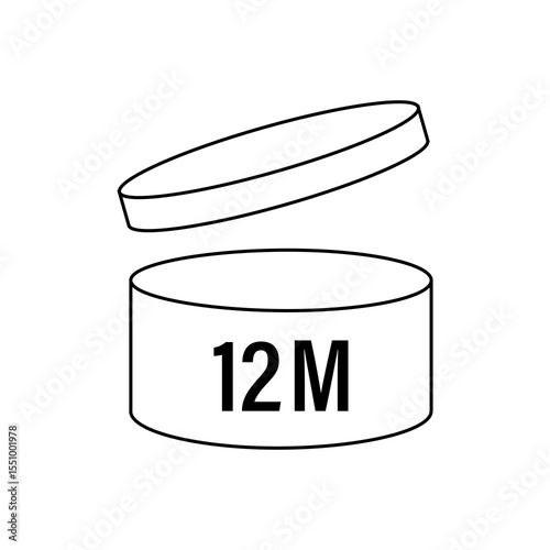  12M Period after open vector icon