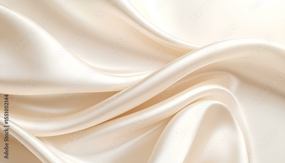 Obraz premium cream beige satin silk fabric background