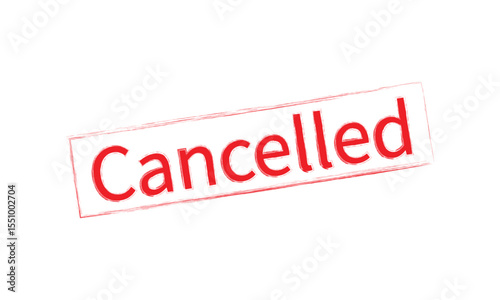 Cancelled stamp symbol element transparent background . Vector Illustration . EPS 10 . 