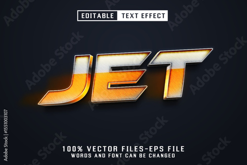 Jet Metalic Text - Editable Text Effect
