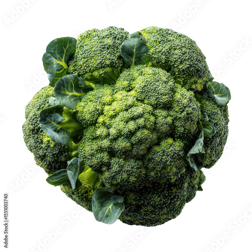 Fresh broccoli head, vibrant green (21)