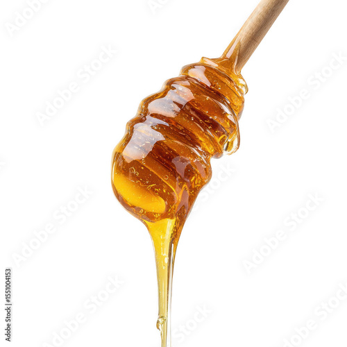 Honey dripping from a wooden dipper (7)