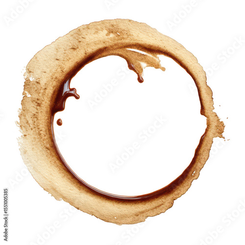 Coffee stain circle on black background (3)