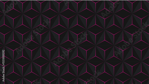 Luxury abstract 3D background with purple lines on dark, modern black backdrop 3D concept deluxe design. 
