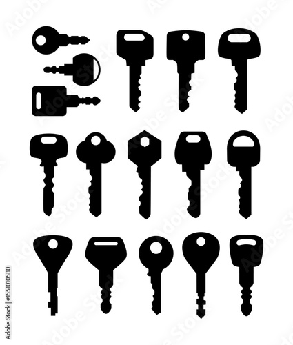 multiple key vector silhouettes