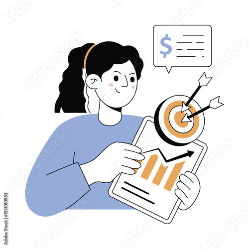 Strategies for Growth  Modern illustrations. Eps 10 file on transparent background