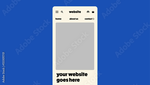 Website on Phone Screen Mockup
