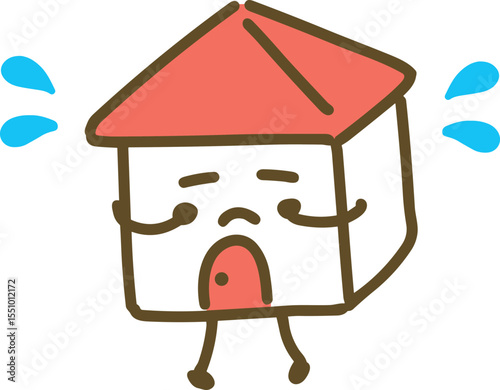 困っている家のキャラクター