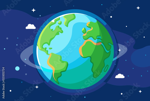 Vibrant Earth. A Colorful Cosmic View of Our Planet