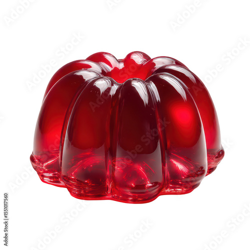 Red jelly, round, translucent, sweet treat