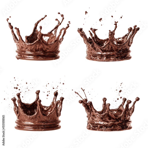 Four crowns, liquid chocolate splash