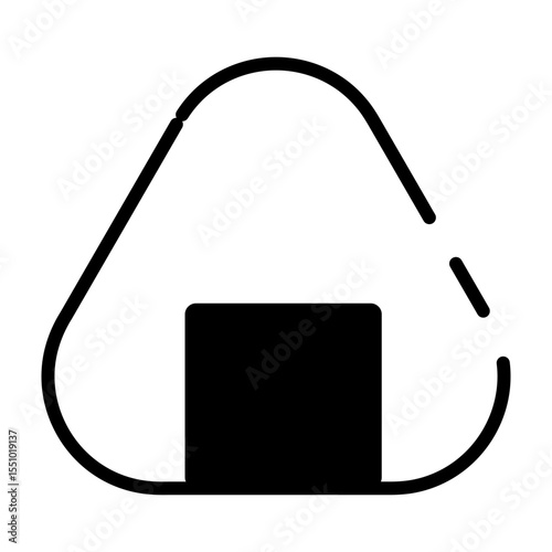 Japanese rice ball onigiri icon illustration