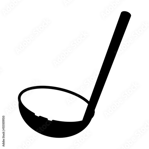 Simple ladle or soup spoon icon illustration
