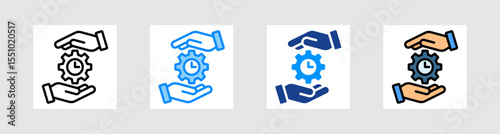 Time Management Icon Collection Set Multiple Style