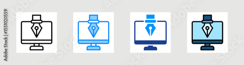 Graphic Design Icon Collection Set Multiple Style