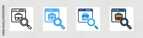Job Opportunities Icon Collection Set Multiple Style