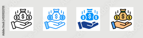 Revenue Icon Collection Set Multiple Style