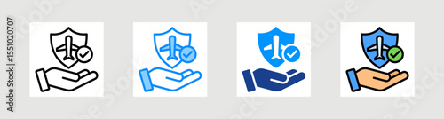 Travel Insurance Icon Collection Set Multiple Style