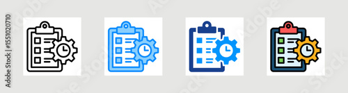 Task Planning Icon Collection Set Multiple Style