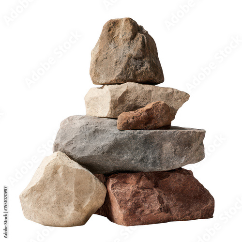 Stacked rocks in various shades