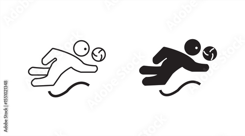 beach thin line icon, EPS 10, vector illustrator
