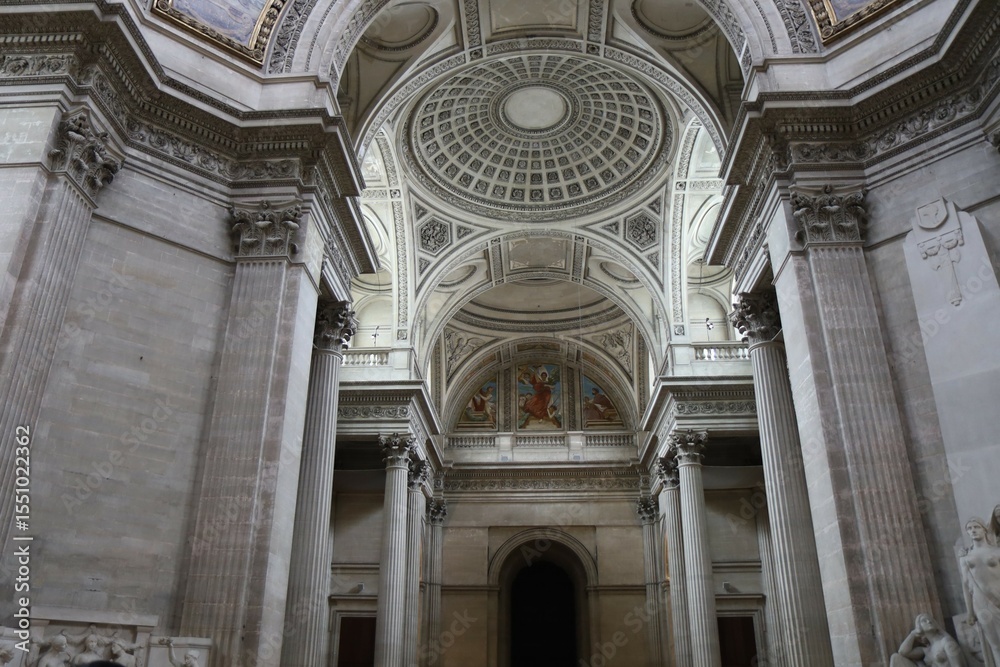 Fototapeta premium Le Panthéon, nécropole en l'honneur des grands personnages de l'histoire contemporaine française, ville de Paris, 5ème arrondissement, France