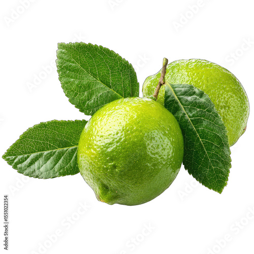 Two limes with leaves