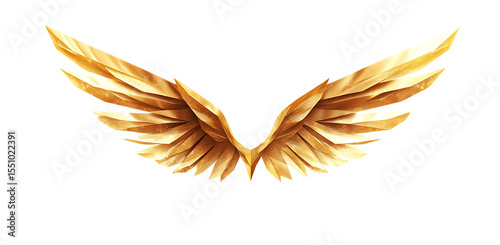 Golden wings, freedom, power, flight