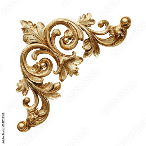 Ornate gold corner embellishment (2)