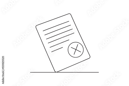 Marked Paper continuous one line drawing minimalism design