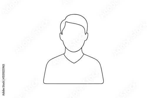 Student Profile continuous one line drawing minimalism design