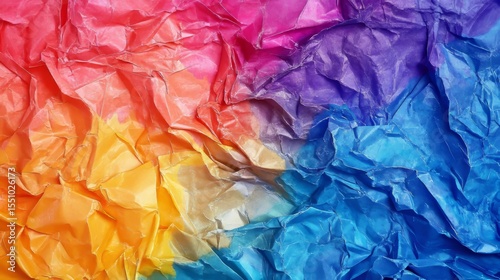 Wallpaper Mural a crumpled paper texture in rainbow colour Torontodigital.ca