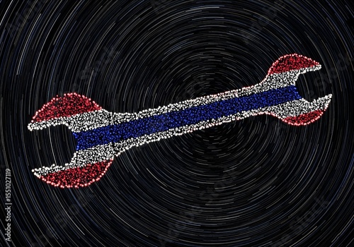Constellation Wrench in Night Sky