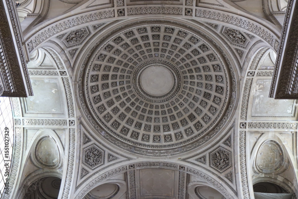 Obraz premium Le Panthéon, nécropole en l'honneur des grands personnages de l'histoire contemporaine française, ville de Paris, 5ème arrondissement, France