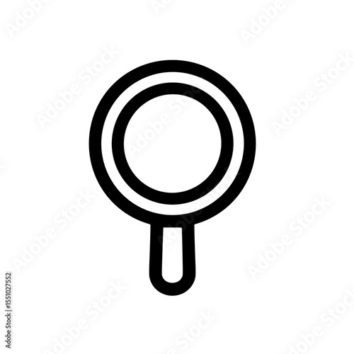 Simple Outline Round Magnifying Glass Tool Icon Element Design