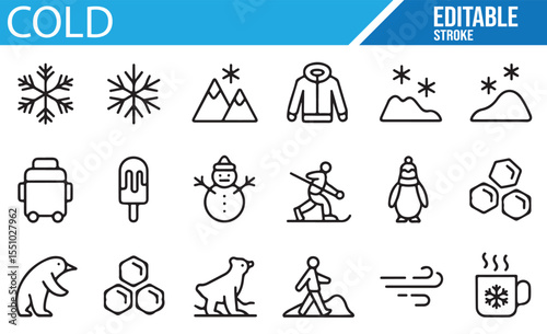 Snow, Ice, and Frozen Weather Icons for Cold Environments
