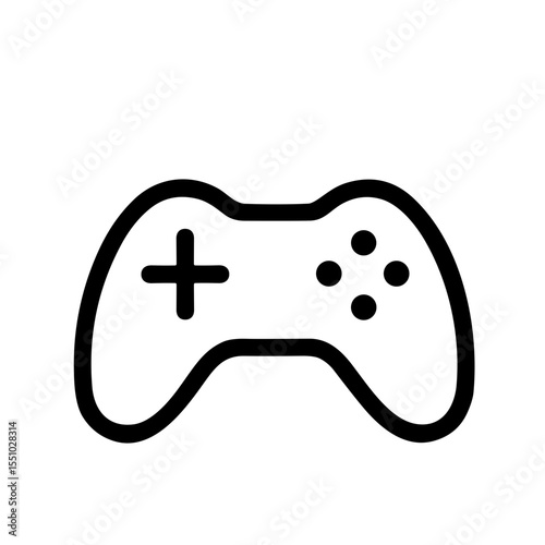 Simple Outline Gamepad Joystick Controller Device for Console Gaming