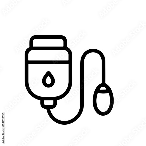 Outline Simple Infusion Dropper Icon Shape Line Art Healthcare