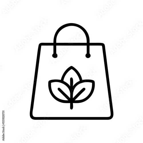 Eco-friendly shopping bag with leaves design