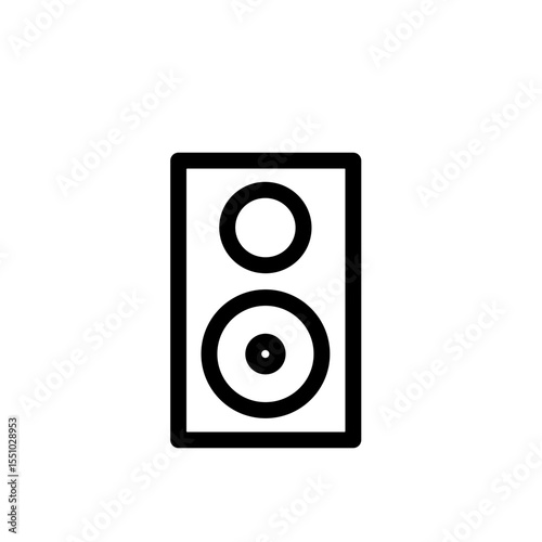 Simple Outline Audio Speaker Sound System Musical Instrument Icon