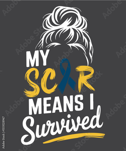 My Scar Means I Survived Moyamoya Awareness T-Shirt T-Shirt design svg, Moyamoya Disease Awareness T-Shirt, Moyamoya Warrior, Blue Rainbow, Moyamoya Awareness, messy bun hairstyle 
