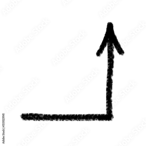 Arrow grunge vector icon. Arrow grunge doodle line. Arrow chalk vector, curve wave.