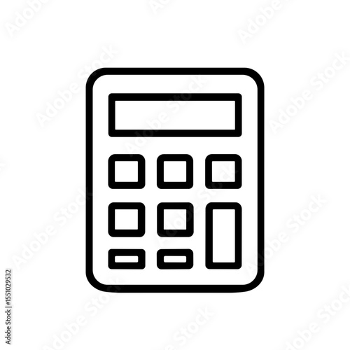 Outline Simple Calculator Device Application Interface Graphic Symbol Icon