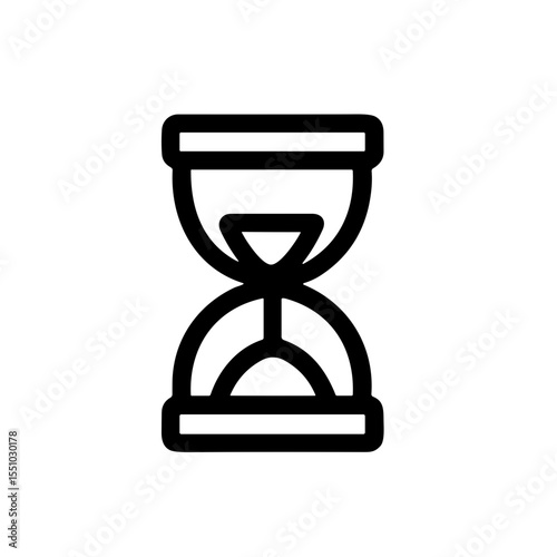Simple Line Hourglass Sandglass Timer Time Clock Waiting Icon
