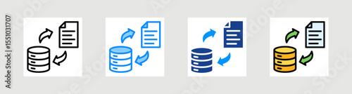 Transactional Data Icon Collection Set Multiple Style