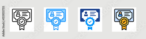 Accreditation Icon Collection Set Multiple Style