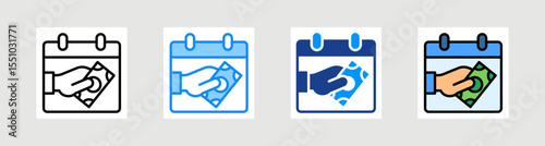 Payday Icon Collection Set Multiple Style