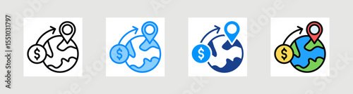 Remittance Icon Collection Set Multiple Style