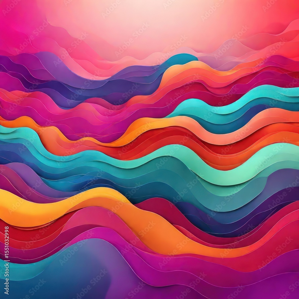 Fototapeta premium abstract colorful background with waves