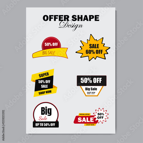 Modern creative and clean Offer Shape Design.